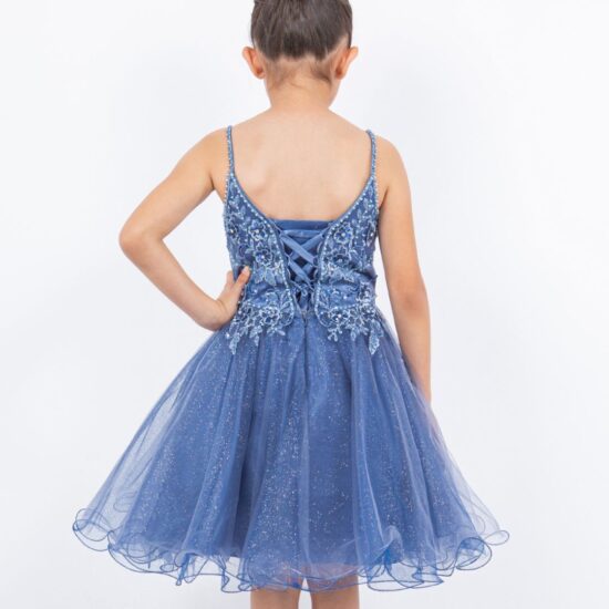 Cinderalla Sparkly tulle A-line Party Dress Hunter smoky blue