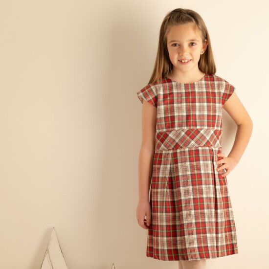 Luli & Me Stuart Plaid Tabs Dress