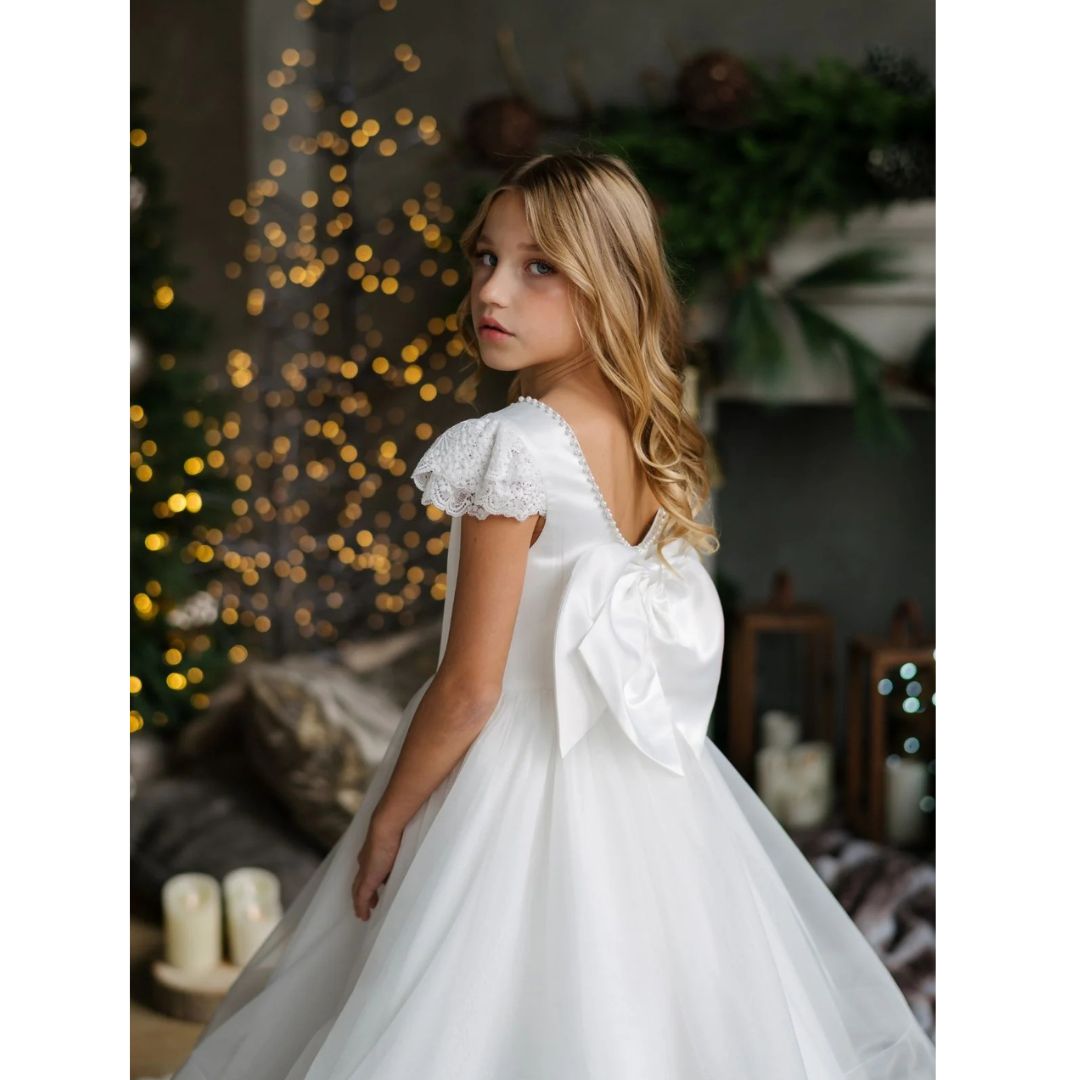 Teter Warm Alice - Girl's Communion  Satin Horsehair Tulle Dress