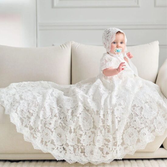 Teter Warm Eva- Baby Girl's Baptism White Lace Dress