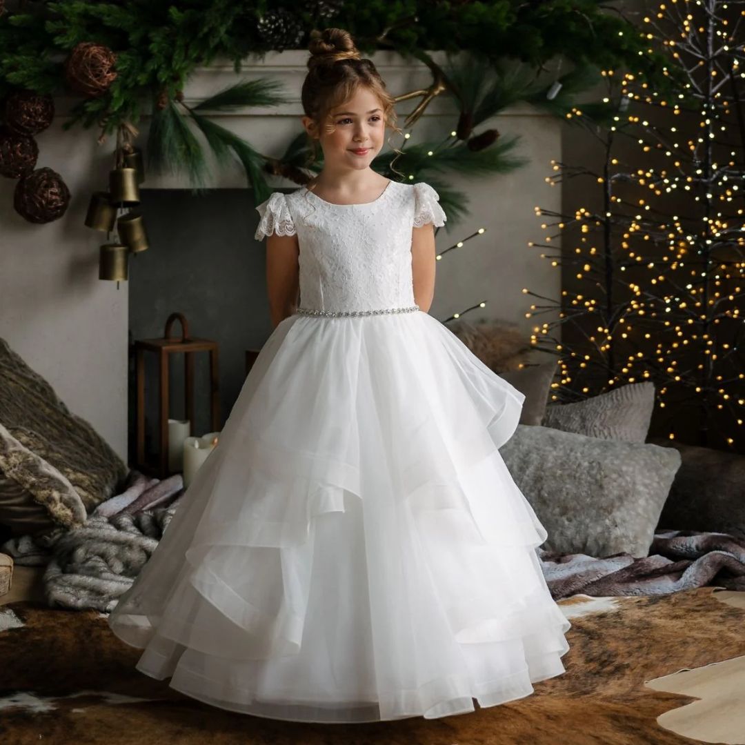 Teter Warm Kate - Girl's Lace Horsehair Communion Dress.