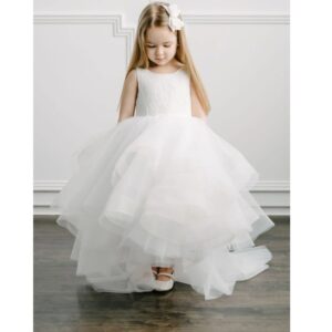 Teter Warm Paige - Girl's Flower Girl Off White Lace Tulle Dress