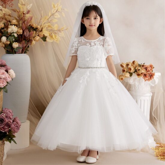 Princess Daliana Communion Dress Elegant Girl Long