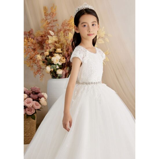 Princess Daliana Communion Pure White Long