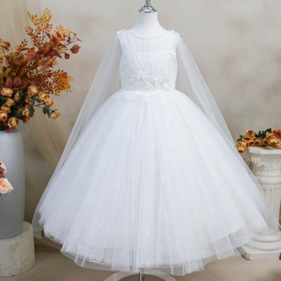 Princess Daliana Long Off Whiter Communion Dress