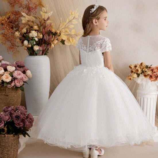 Princess Daliana Pure White communion Dress