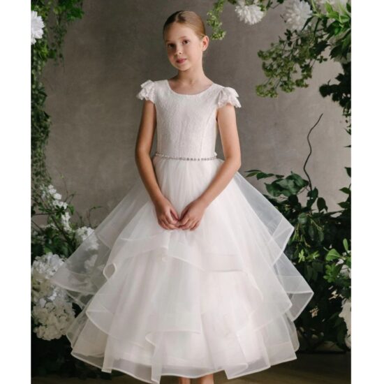 Teter Warm Serena - Girl's Communion Off White Lace Tulle Dress.