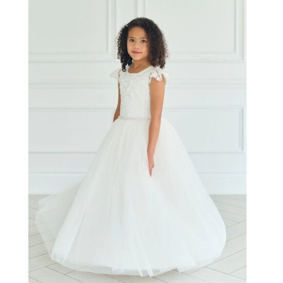 Teter Warm Skylar - Girl's Communion Off White Lace Tulle Dress