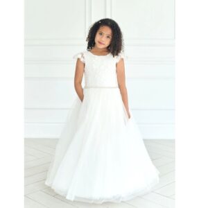 Teter Warm Skylar - Girl's Communion Off White Lace Tulle Dress