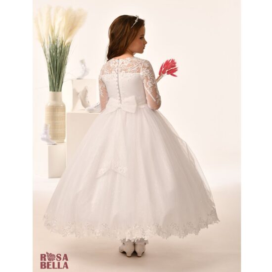 Sweetie Pie Communion dress with lace and shiny tulle