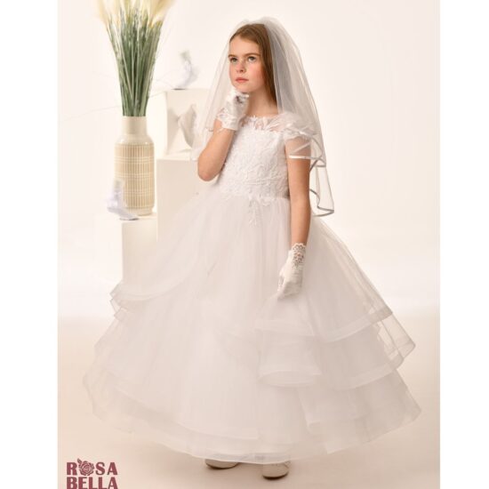 Sweetie Pie Dream Charm Layered Lace and Tulle Communion Dress