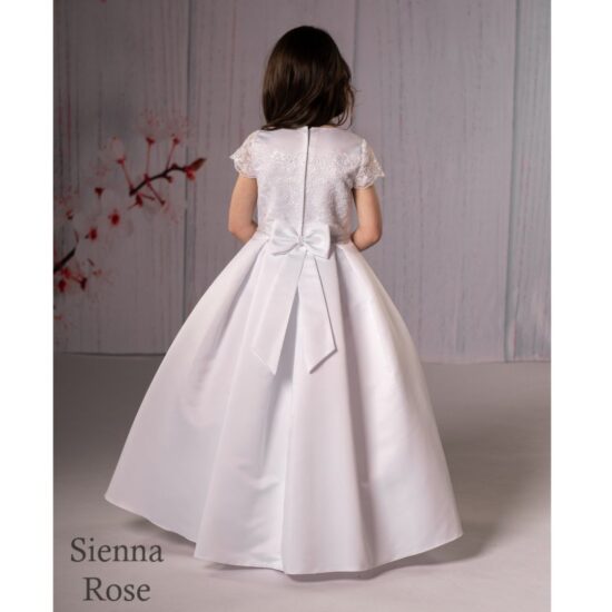 Sweetie Pie Elegant Communion Dress With Lace And Waist Detail