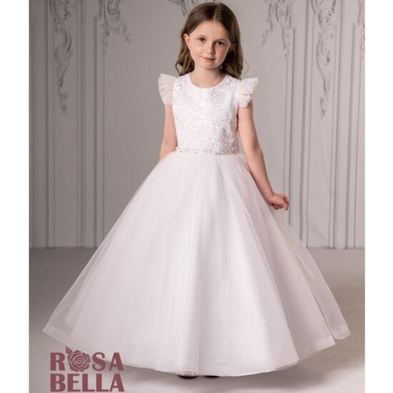 Sweetie Pie Elegant Communion Dress with Lace and Tulle