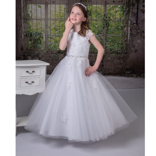 Sweetie Pie Long White Communion Dress