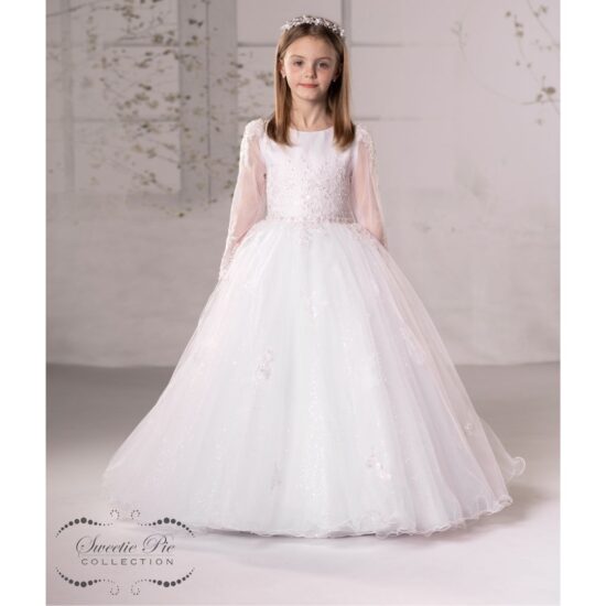 Sweetie Pie Long White Communion Dress