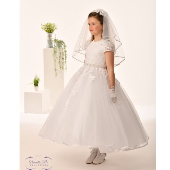 Sweetie Pie Long White Communion Dress