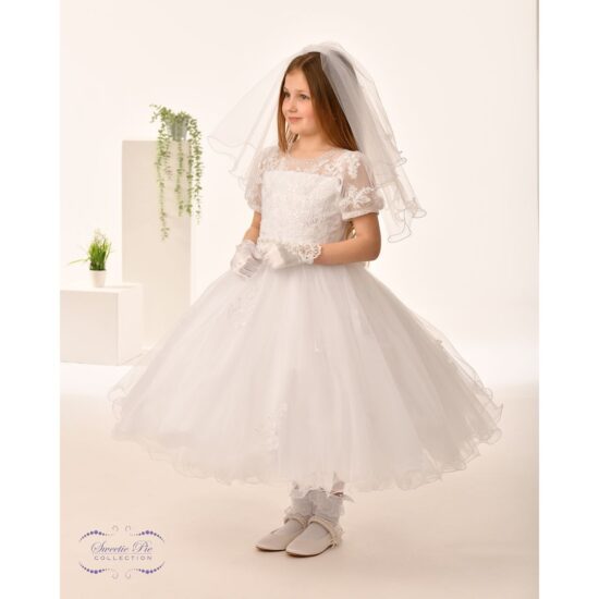 Sweetie Pie Long White Communion Dress