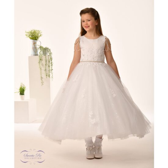 Sweetie Pie Long White Communion Dress