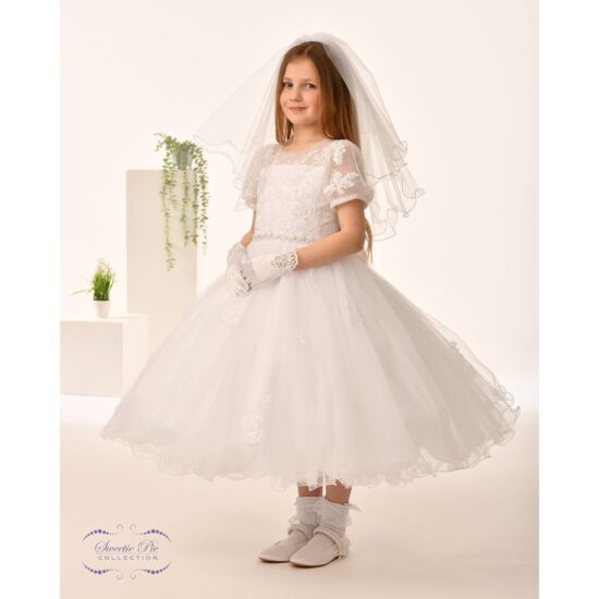 Sweetie Pie Long White Communion Dress