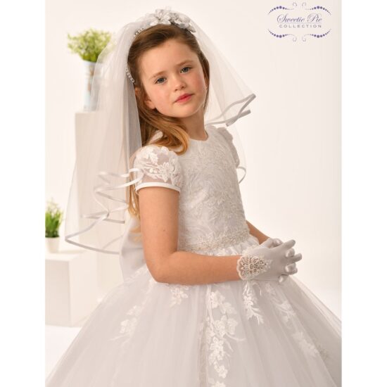 Sweetie Pie Long White Communion Dress