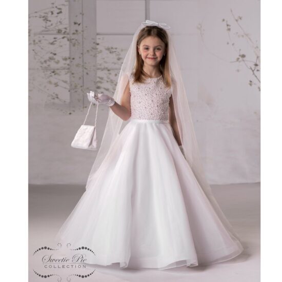 Sweetie Pie Long White Communion Dress