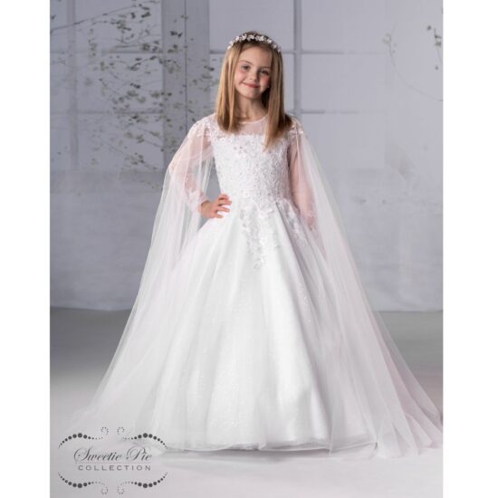 Sweetie Pie Long White Communion Dress