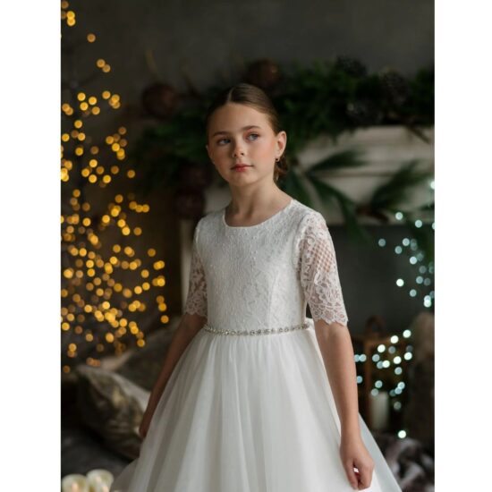 Teter Warm Sydney - Girl's Communion Off White Horsehair Dress.