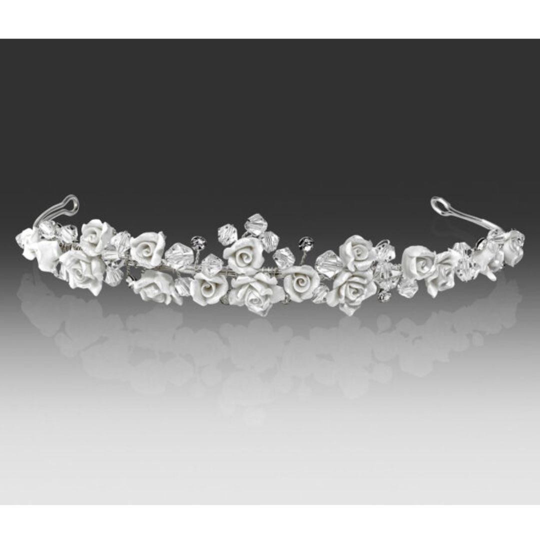 Anjas Dream Porcelain Tiara with Swarovski Crystals