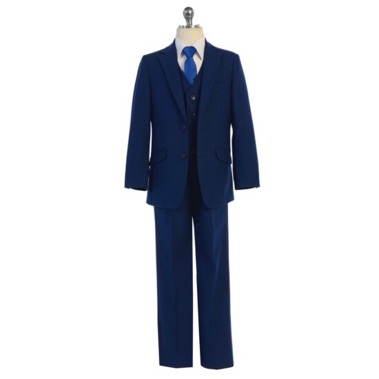 Bijan Kid Boy Suits -Royal Blue 5 Piece Suit