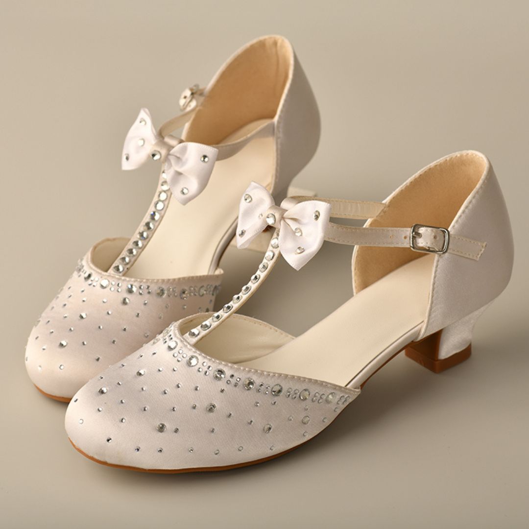 Sweetie Pie Communion Shoes with Heel and Shiny Details