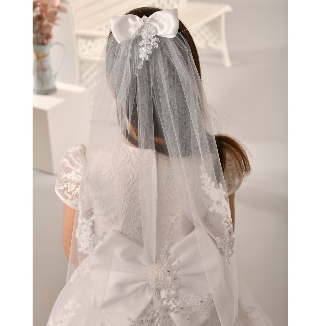 Sweetie Pie Communion Veil with Bow