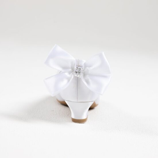 Sweetie Pie White Communion Shoes with Satin Bow