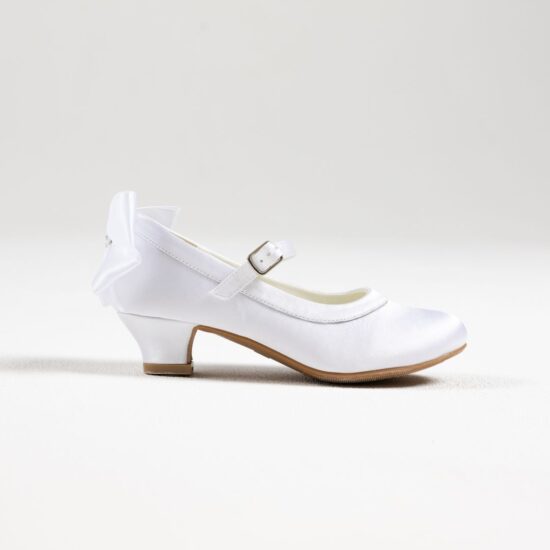 Sweetie Pie White Communion Shoes with Satin Bow