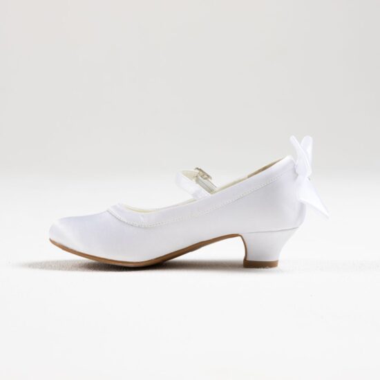 Sweetie Pie White Communion Shoes with Satin Bow