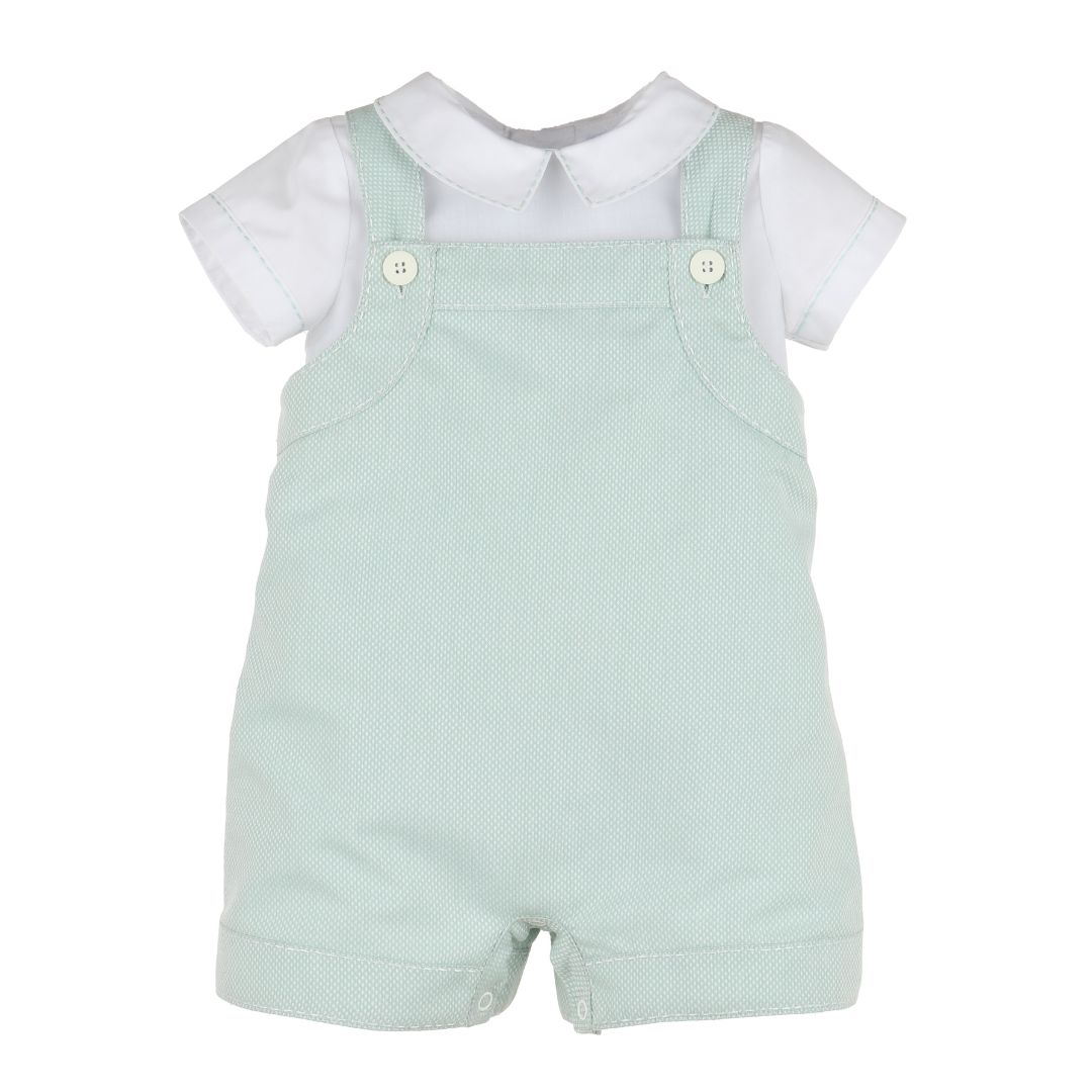 Luli & Me - Baby Blue Overall Set